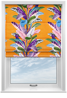 Palm Springs, Orange - Roman Blind